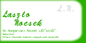 laszlo mocsek business card